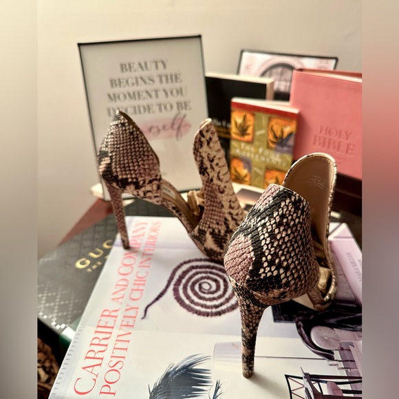 Steve Madden Dolly Snake Print 4” Pumps, Size 8 - Picture 5 of 9
